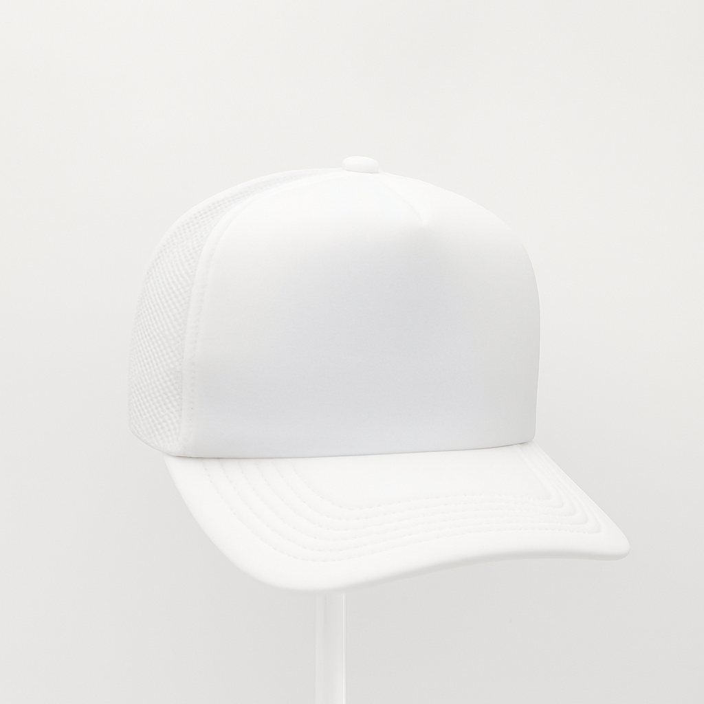WHITE FOAM TRUCKER CAP