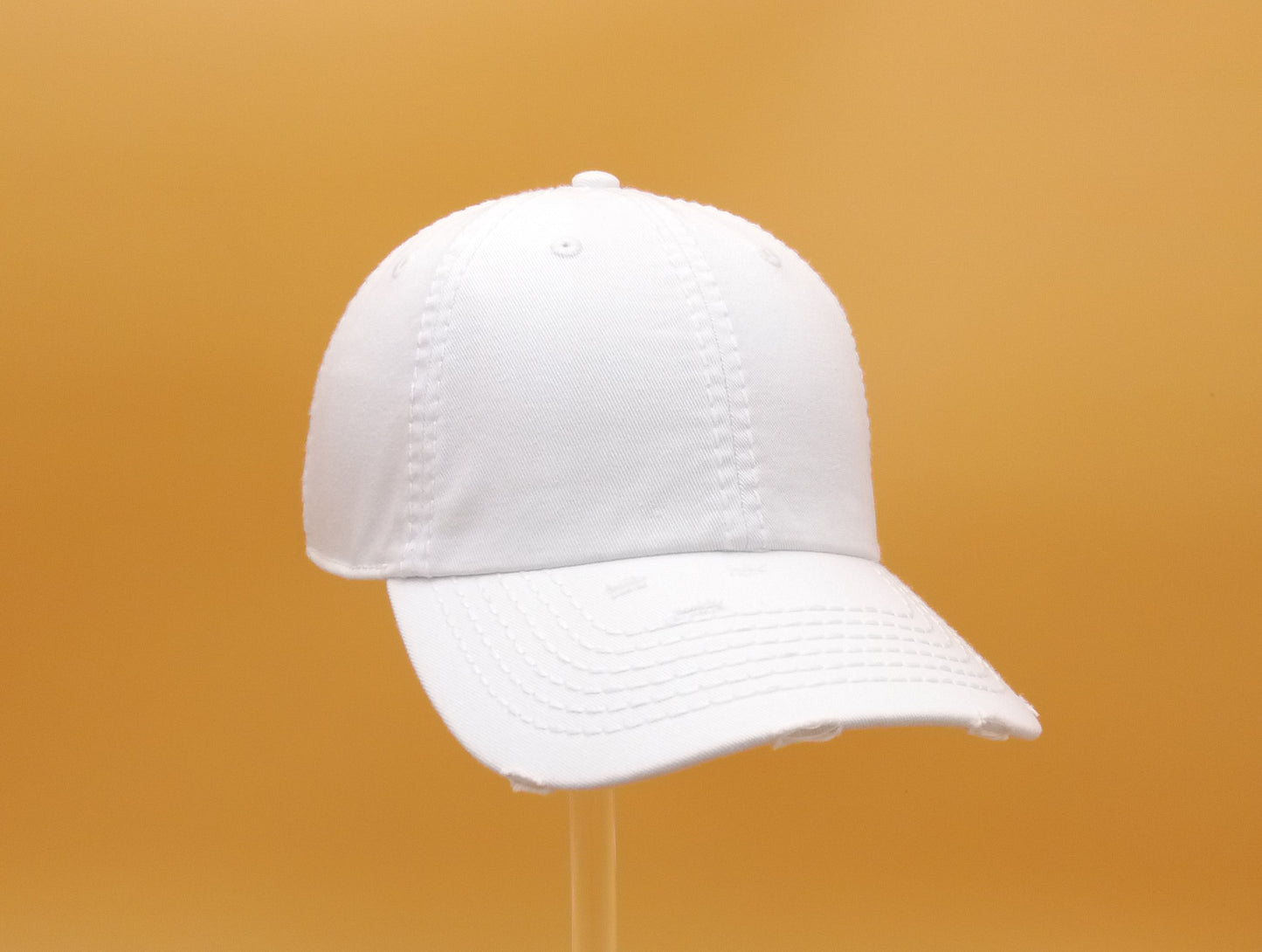 WHITE DISTRESS SOFT DAD CAP