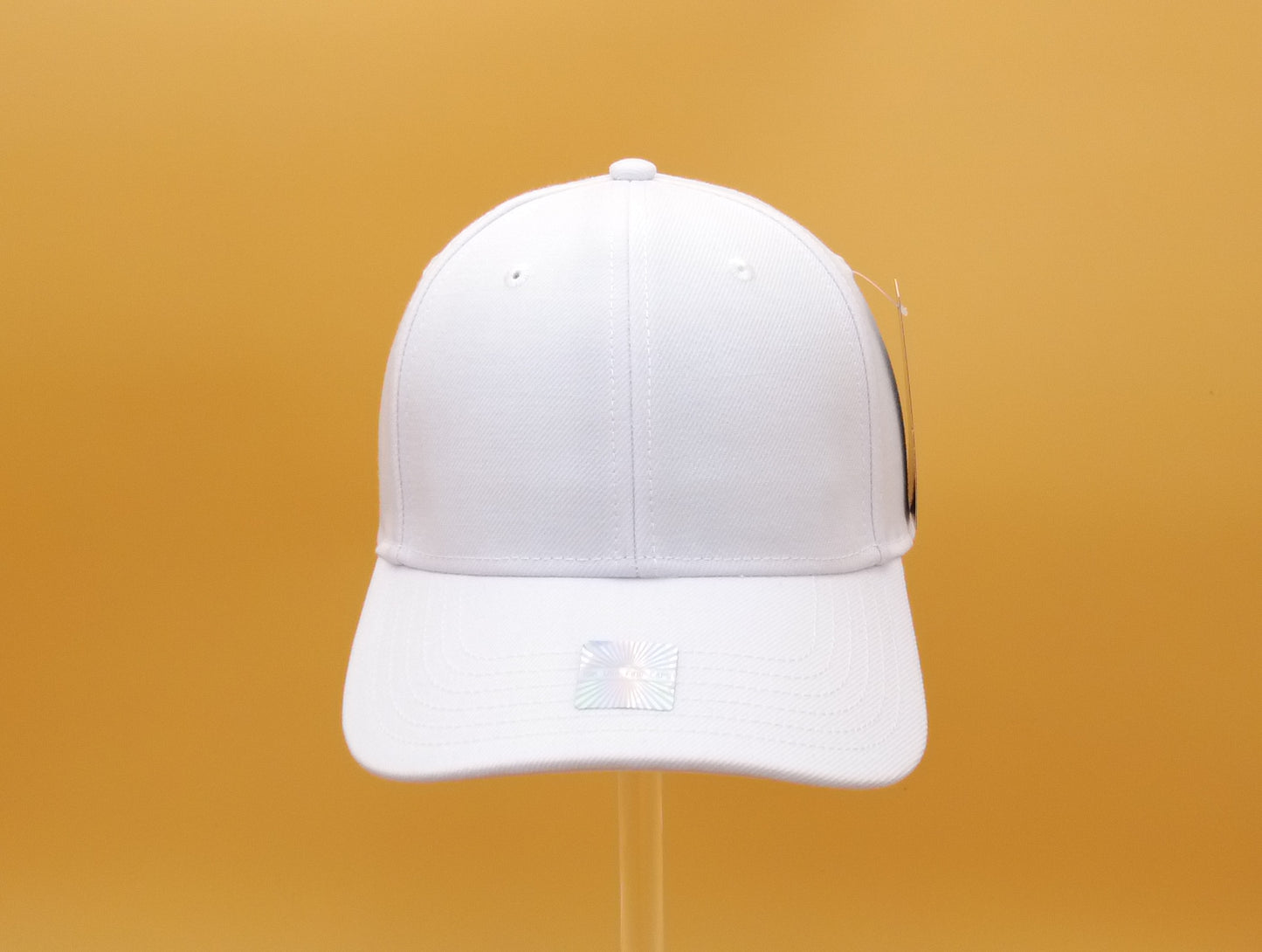 WHITE ACRYLIC BASEBALL CAP