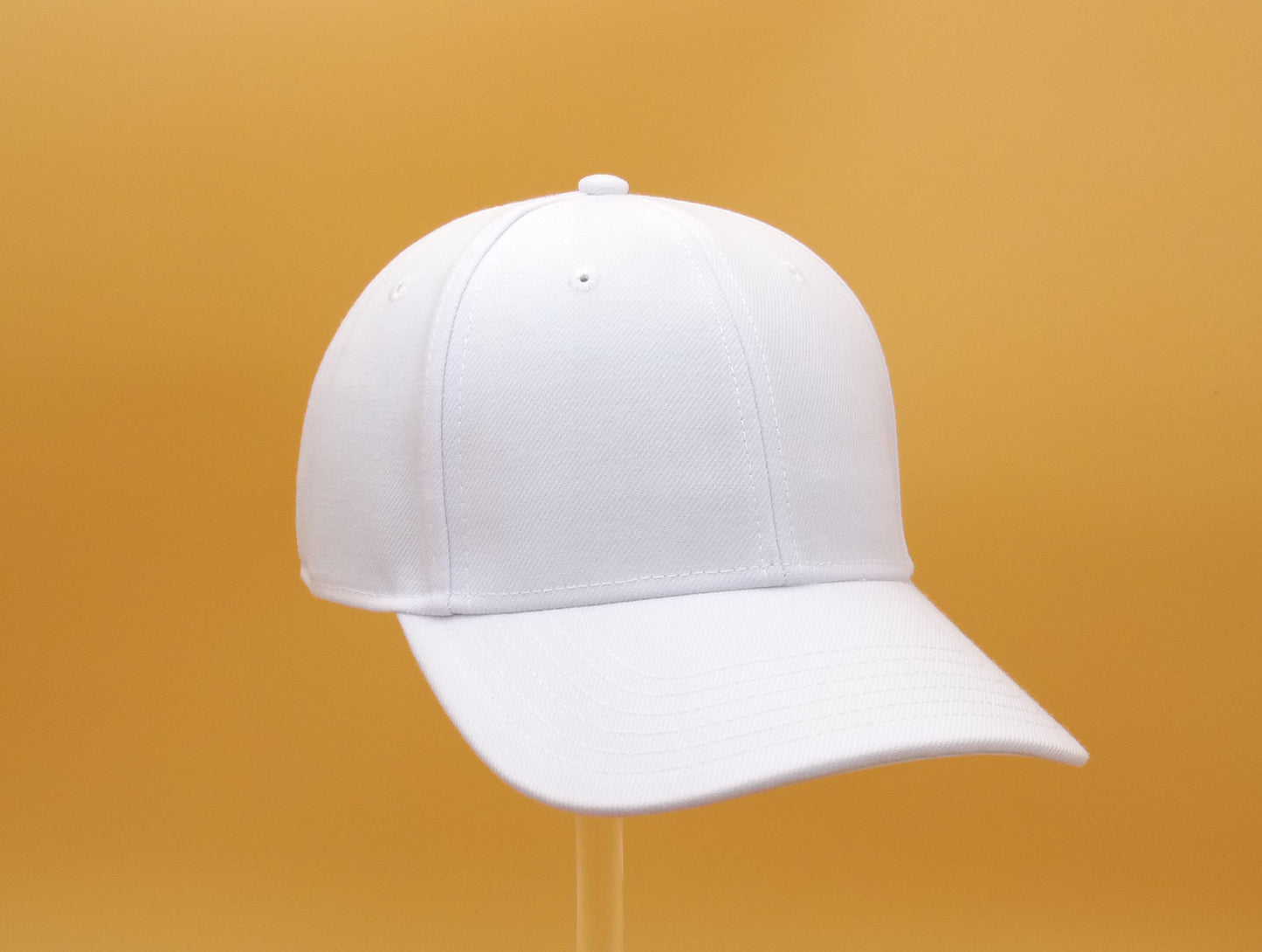 WHITE ACRYLIC BASEBALL CAP