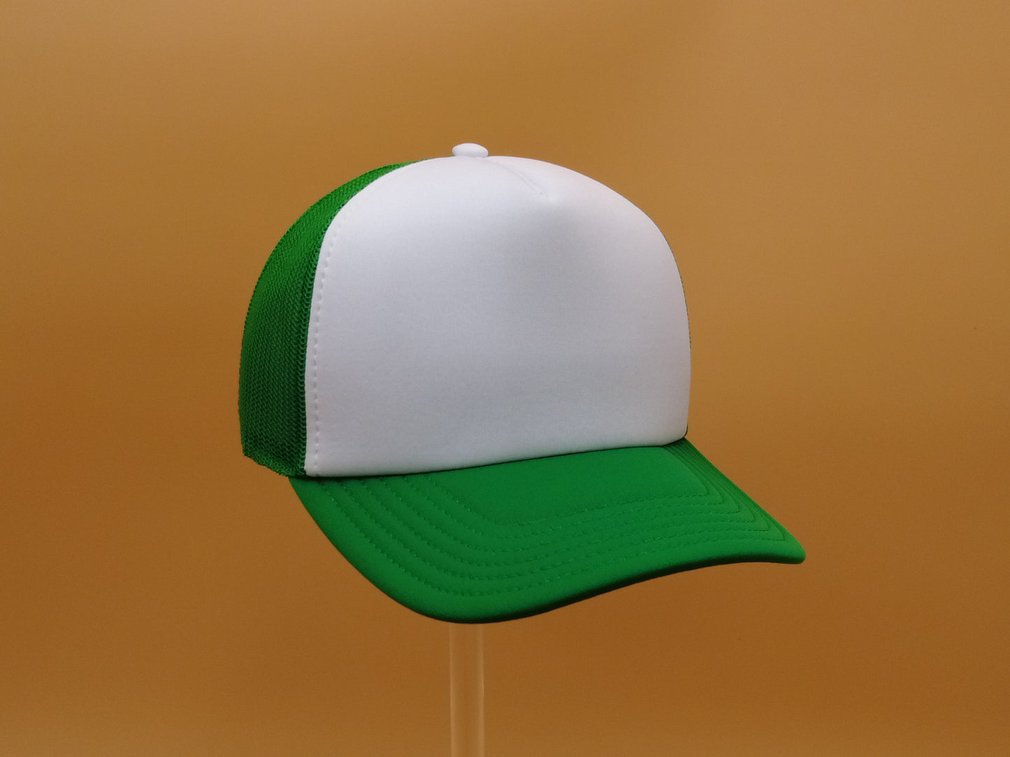 GREEN/WHITE TRUCKER MESH CAP