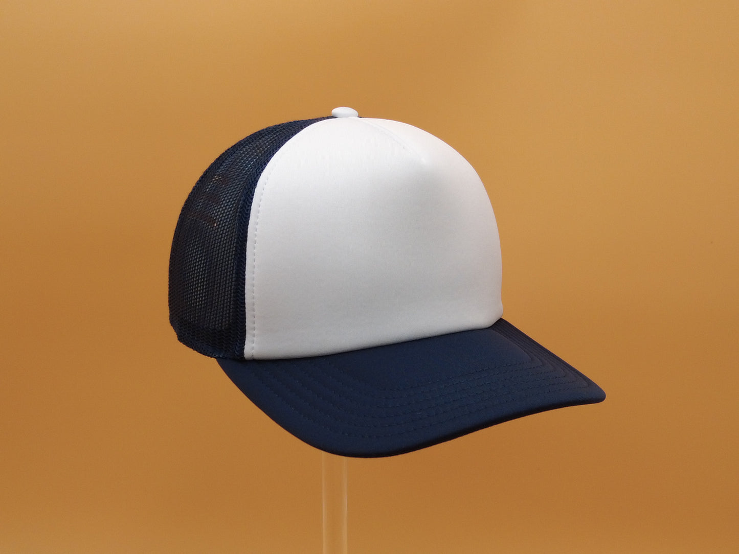 NAVY/WHITE TRUCKER MESH CAP