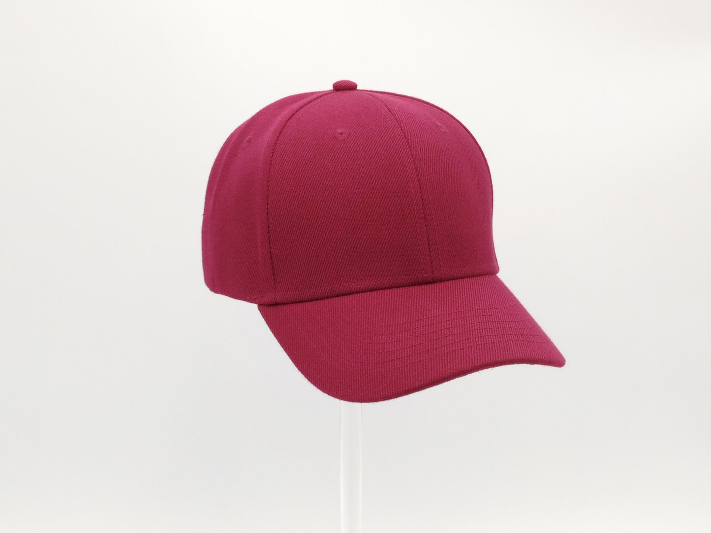 BURGUNDY ACRYLIC BASEBALL CAP