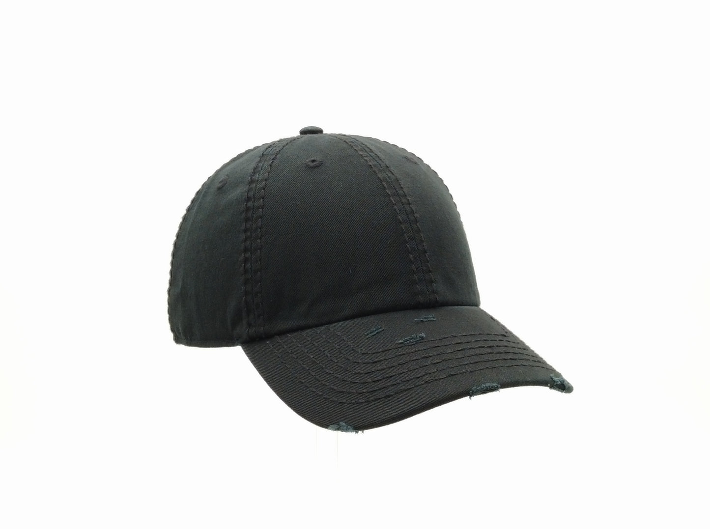 BLACK DISTRESS SOFT DAD CAP