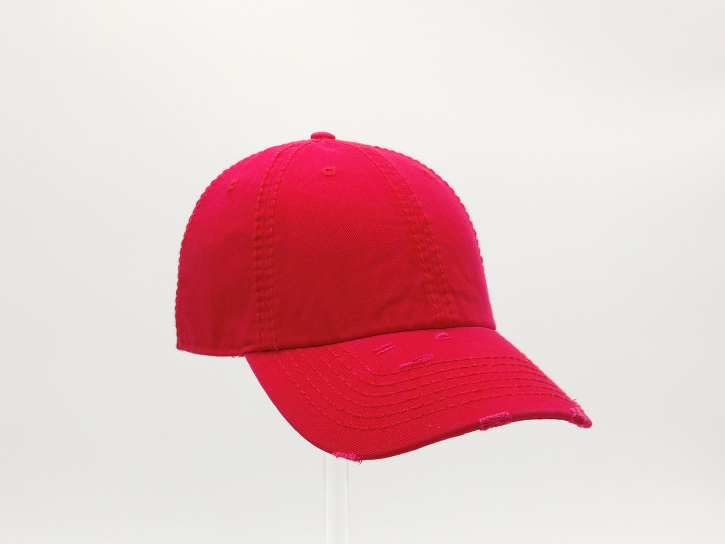 RED DISTRESS SOFT DAD CAP