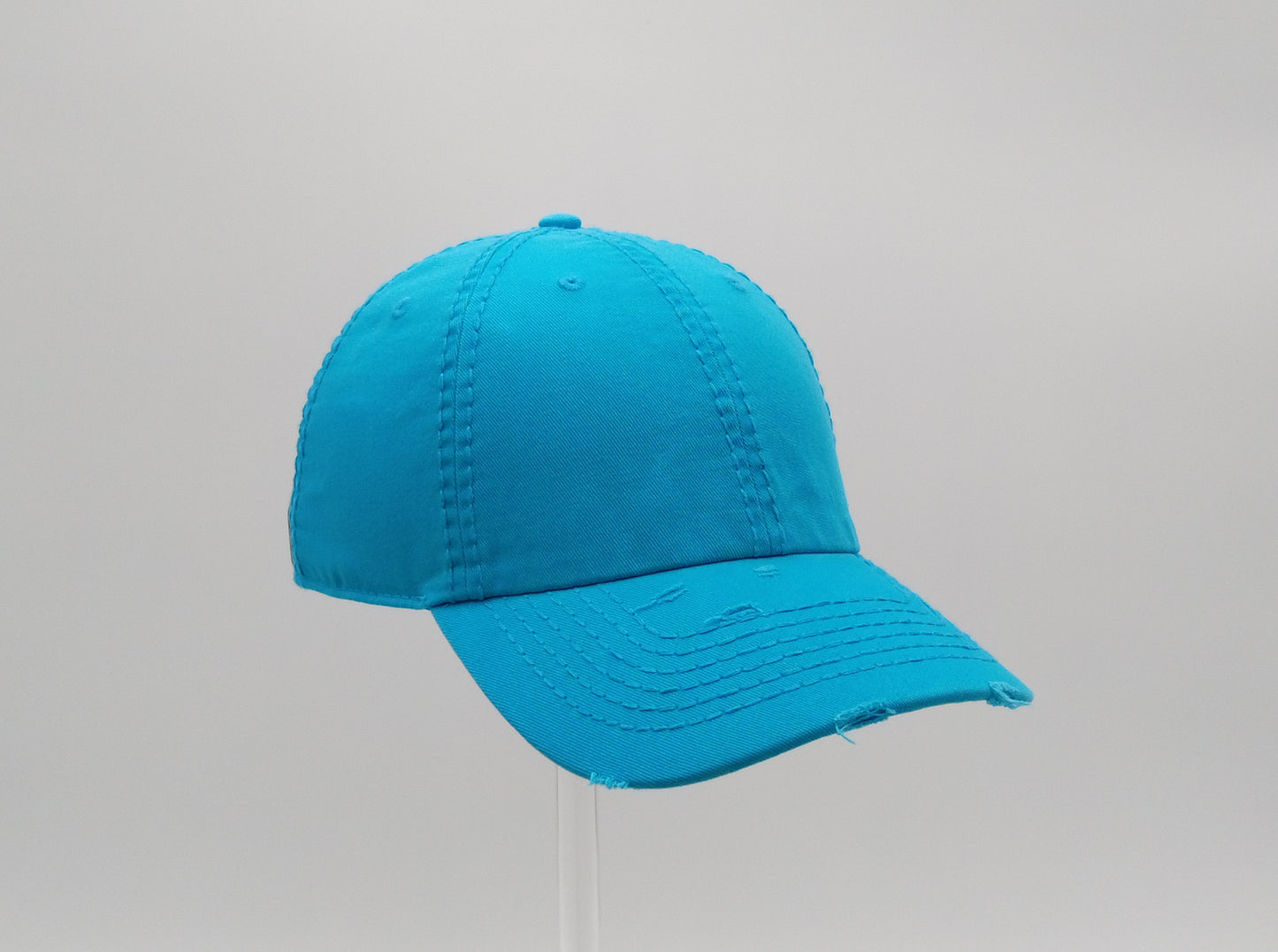 TEAL BLUE DISTRESS SOFT DAD CAP