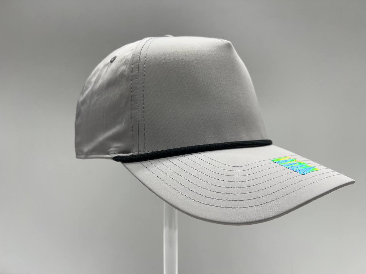 GRAY 5 PANEL ROPE CAP