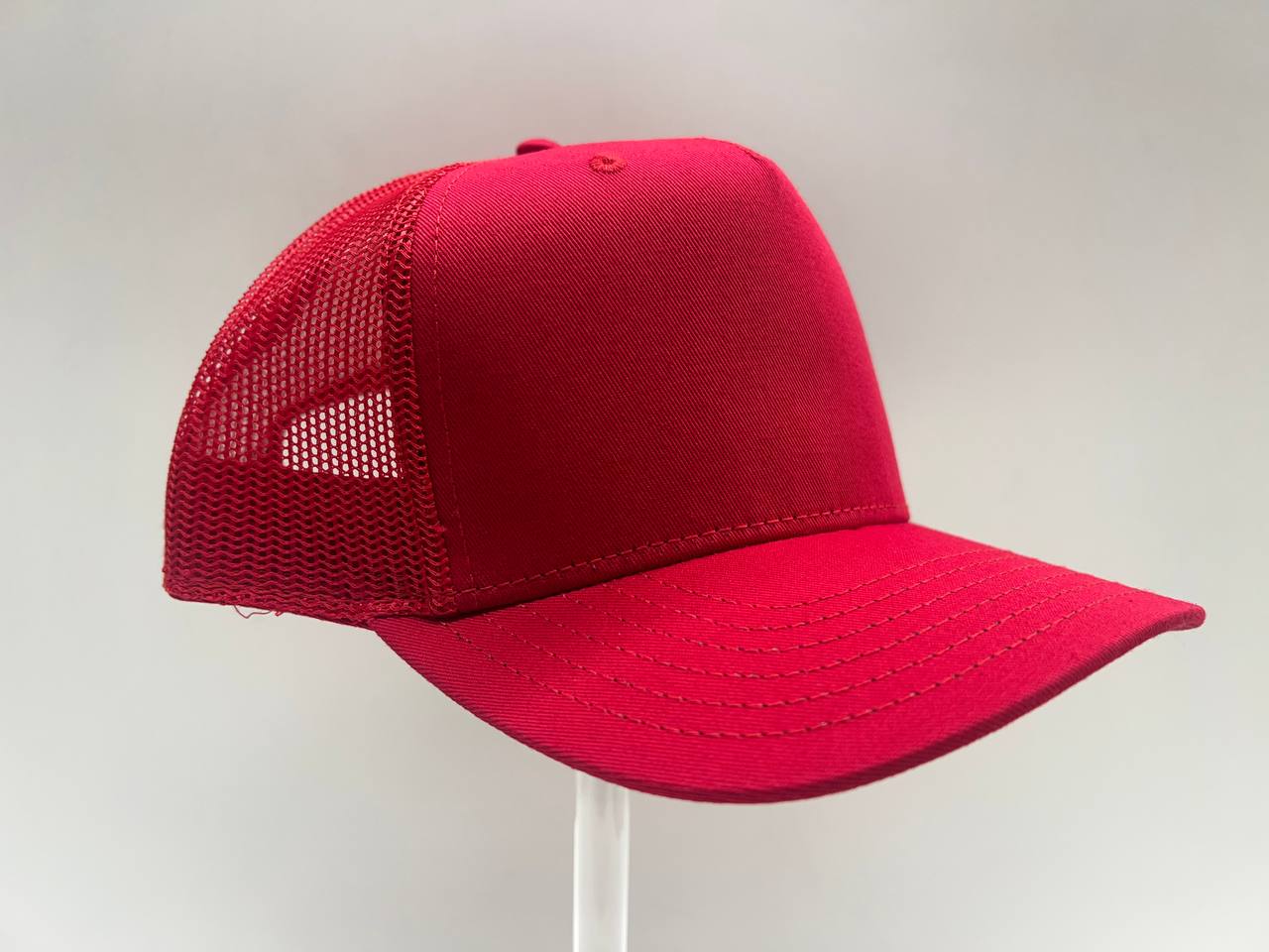 RED MESH 5 PANEL CAP