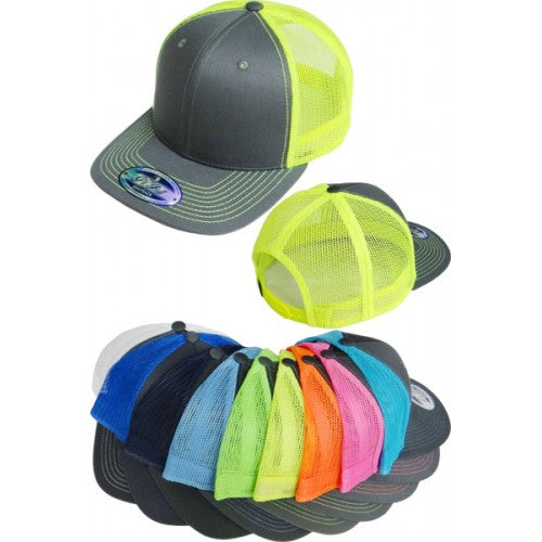 Trucker Mesh Grey-Green Neon