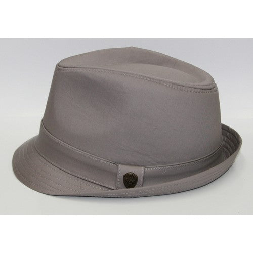 GREY LEATHER BUCKET HAT