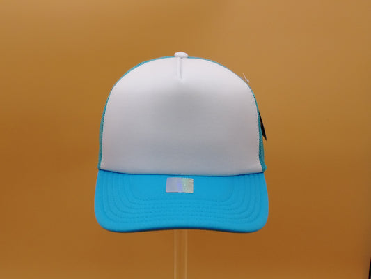 TEAL/WHITE TRUCKER MESH CAP