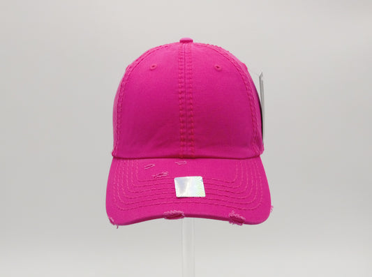 FUCHSIA DISTRESS SOFT DAD CAP