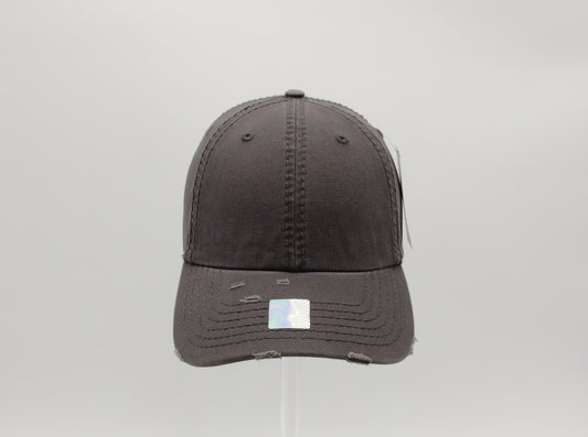 DARK GREY DISTRESS SOFT DAD CAP
