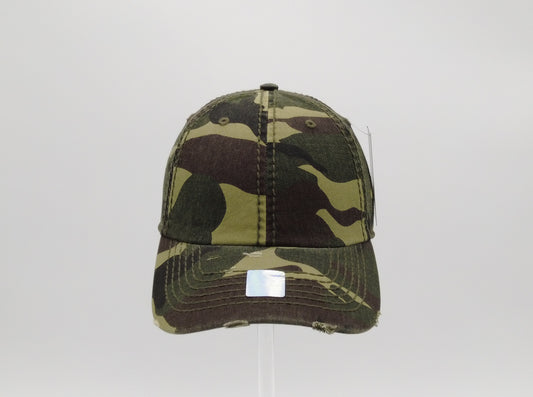 CAMO DISTRESS SOFT DAD CAP
