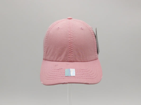 LIGHT PINK DISTRESS SOFT DAD CAP