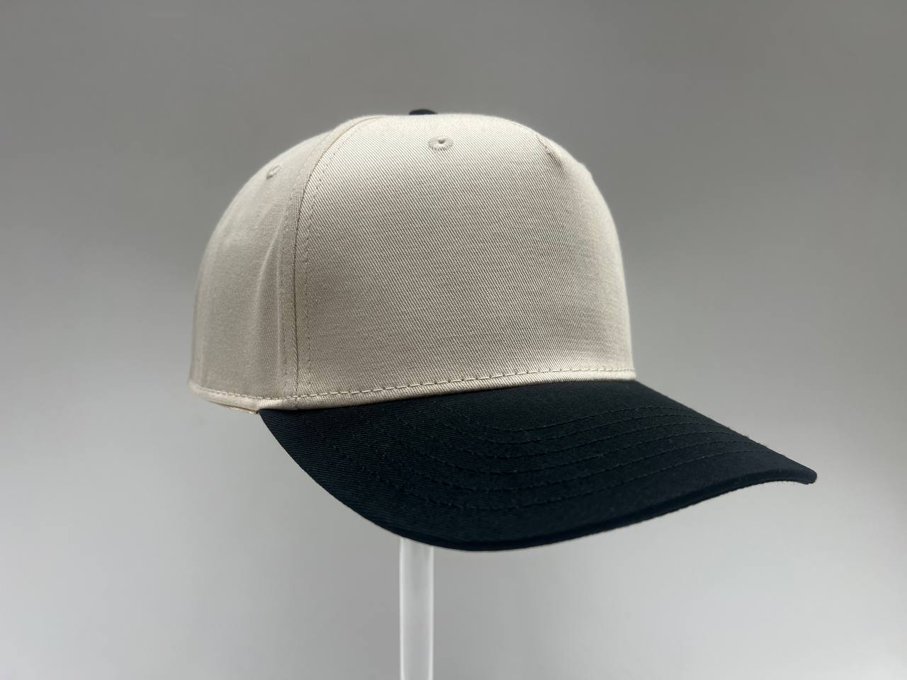 BLACK/NATURAL 5 PANEL CAP