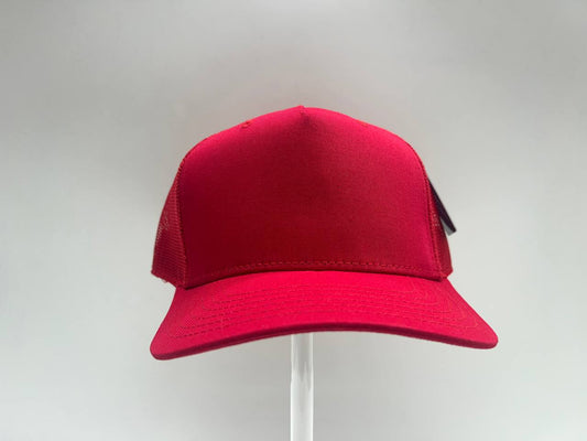 RED MESH 5 PANEL CAP