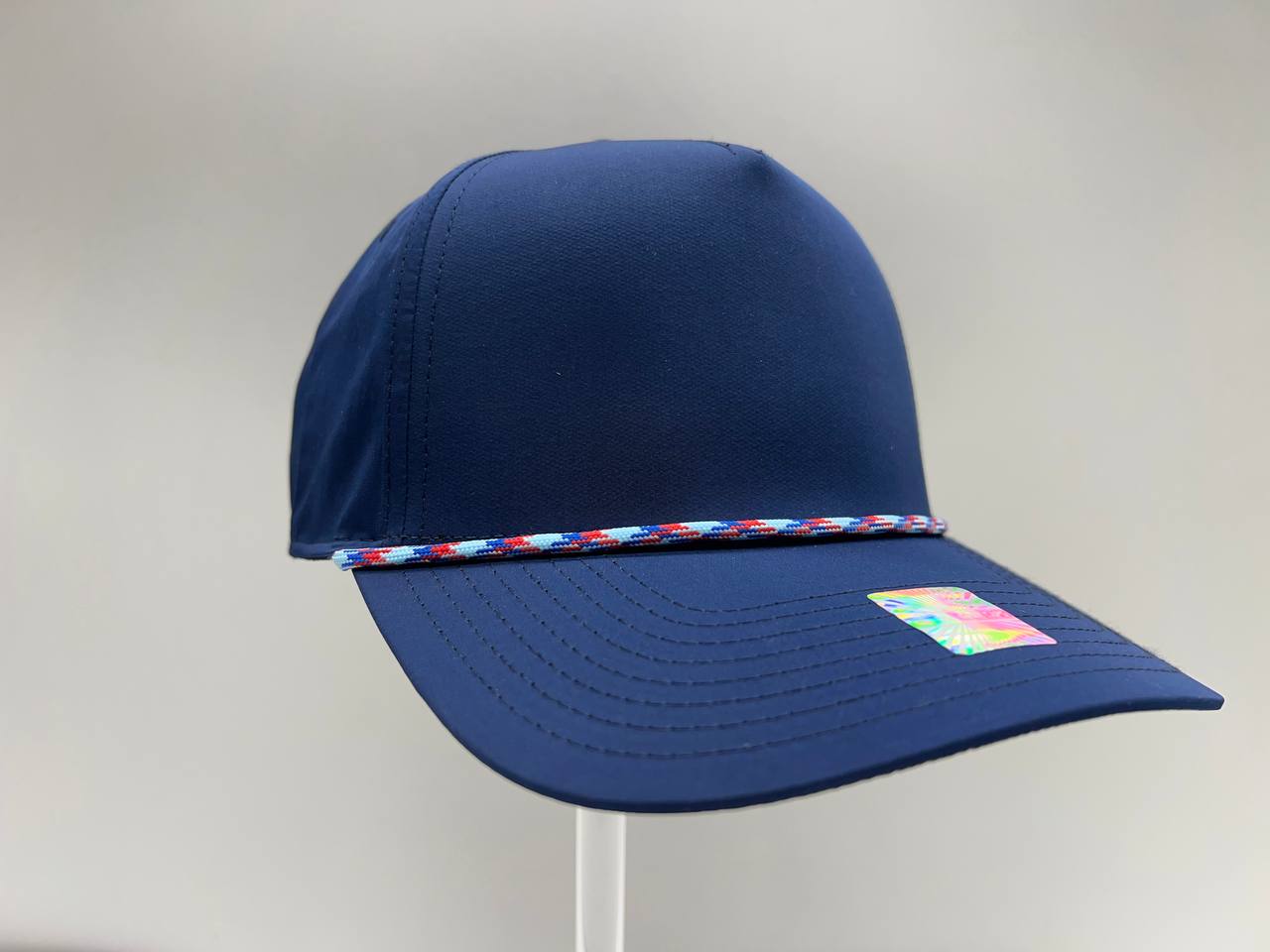 NAVY BLUE 5 PANEL ROPE CAP