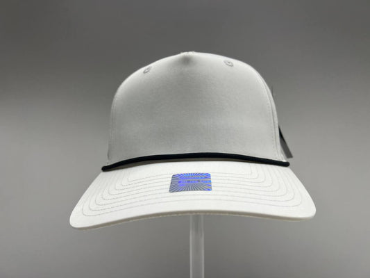 WHITE 5 PANEL ROPE CAP