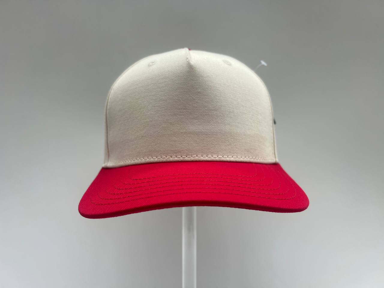 RED/NATURAL 5 PANEL CAP