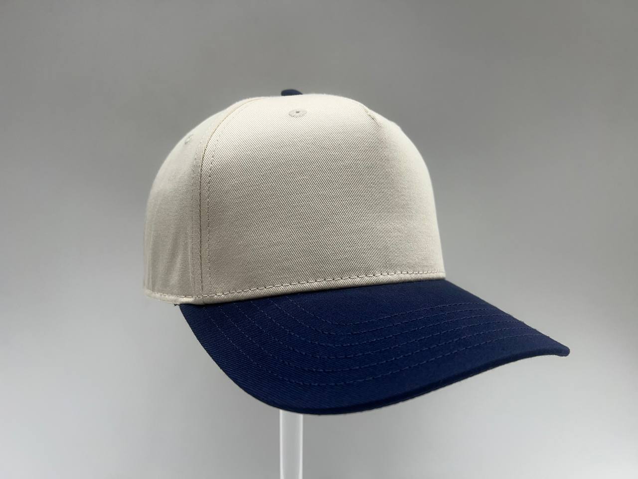 NAVY BLUE/NATURAL 5 PANEL CAP