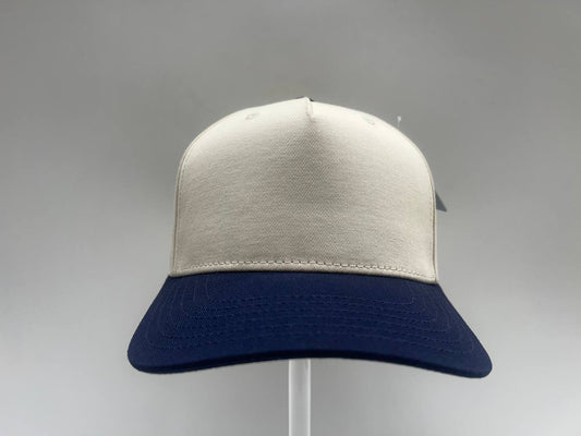 NAVY BLUE/NATURAL 5 PANEL CAP