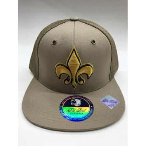 Premium 'Flor de Lis' Snapback Khaki