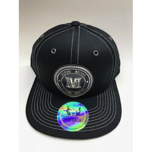 Premium 'M' Snapback Silver/Black