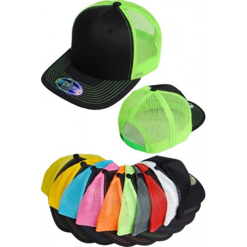 Trucker Mesh Black-Green Neon