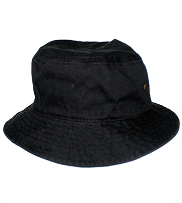 BLACK BUCKET HAT