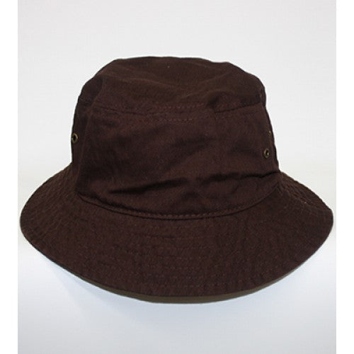 BROWN BUCKET HAT