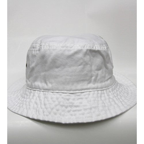 WHITE BUCKET HAT