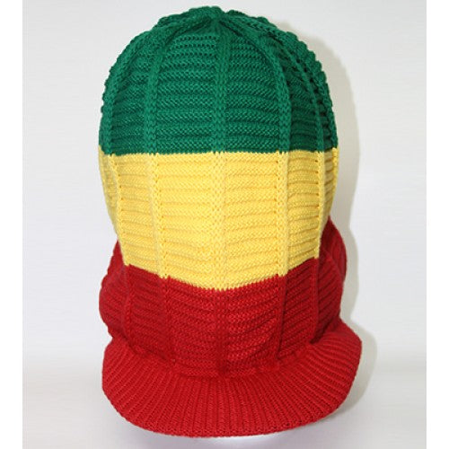 RED YELLOW GREEN KNITTED BEANIE
