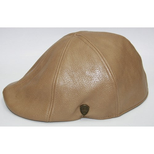 TAN LEATHER FEDORA