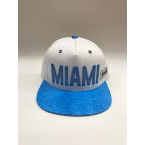 Premium 'Miami' Snapback White/Blue
